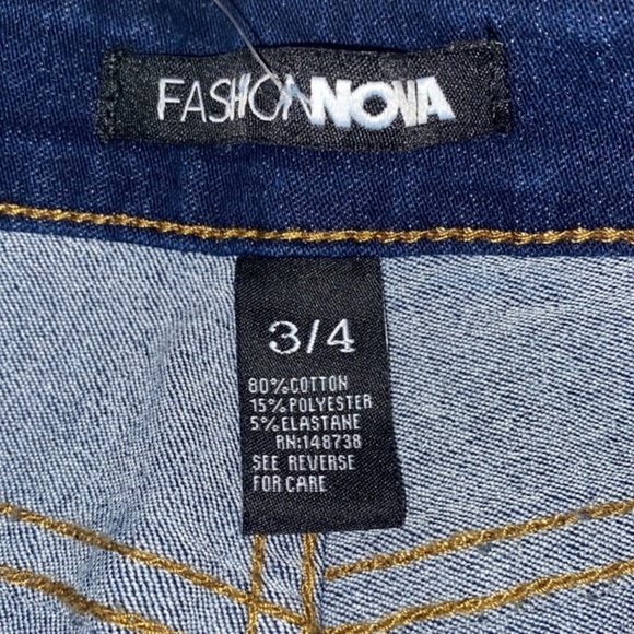 Fashion Nova Teenage Fever Blue Jeans Distressed Ripped Denim Pants Size… - Picture 6 of 15